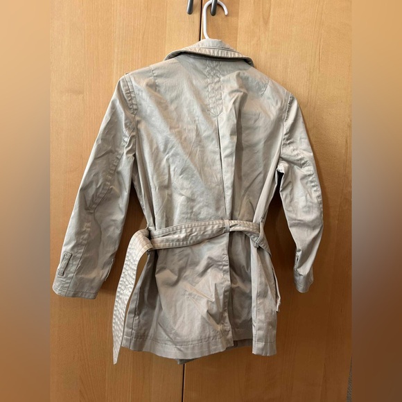 Coach Light Beige Double-Breasted Trench Coat with Belt - Picture 3 of 4